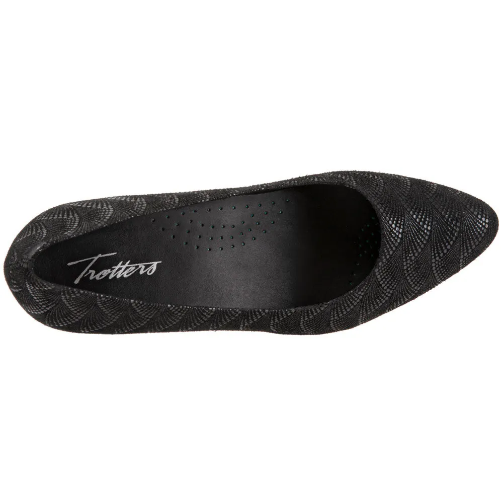 Kiera Heel in Black Waves Leather