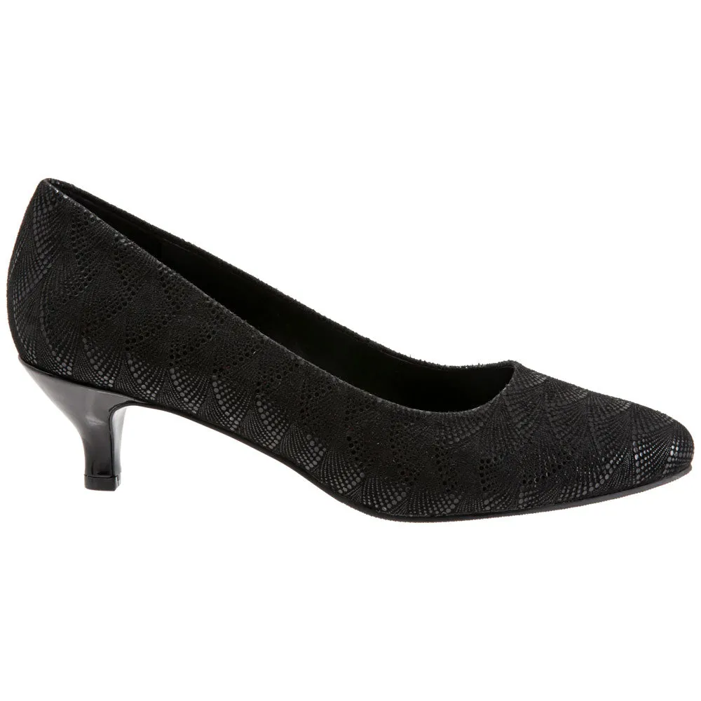 Kiera Heel in Black Waves Leather