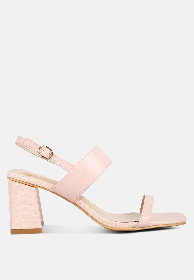 kirk elasticated gussets block heel sandals