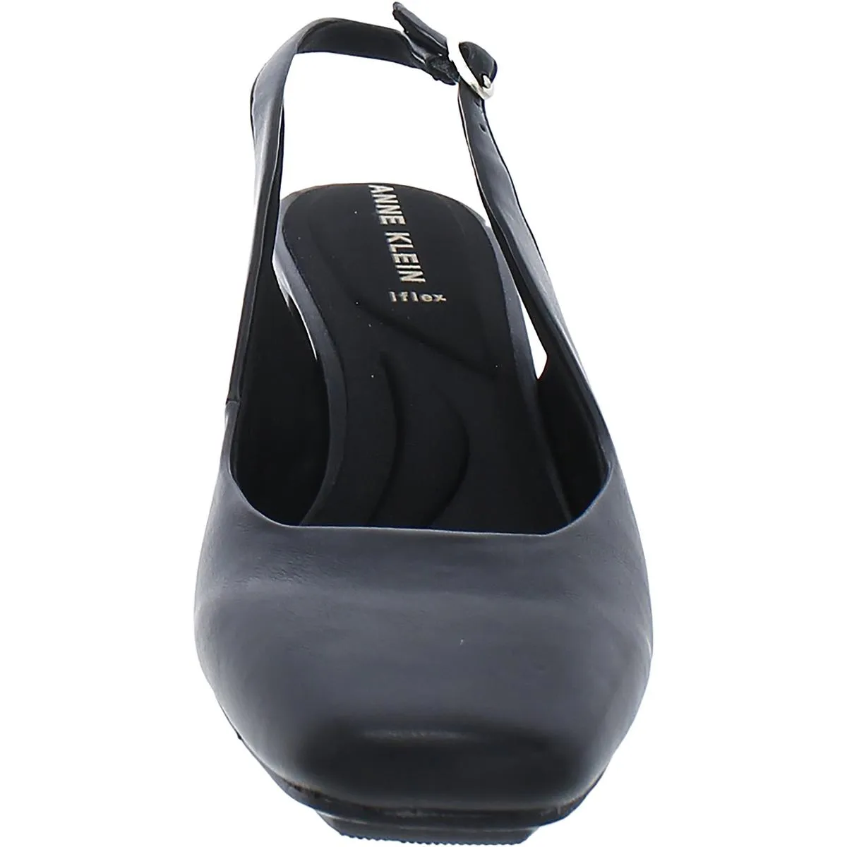 Laney Womens Faux Leather Slip On Slingback Heels