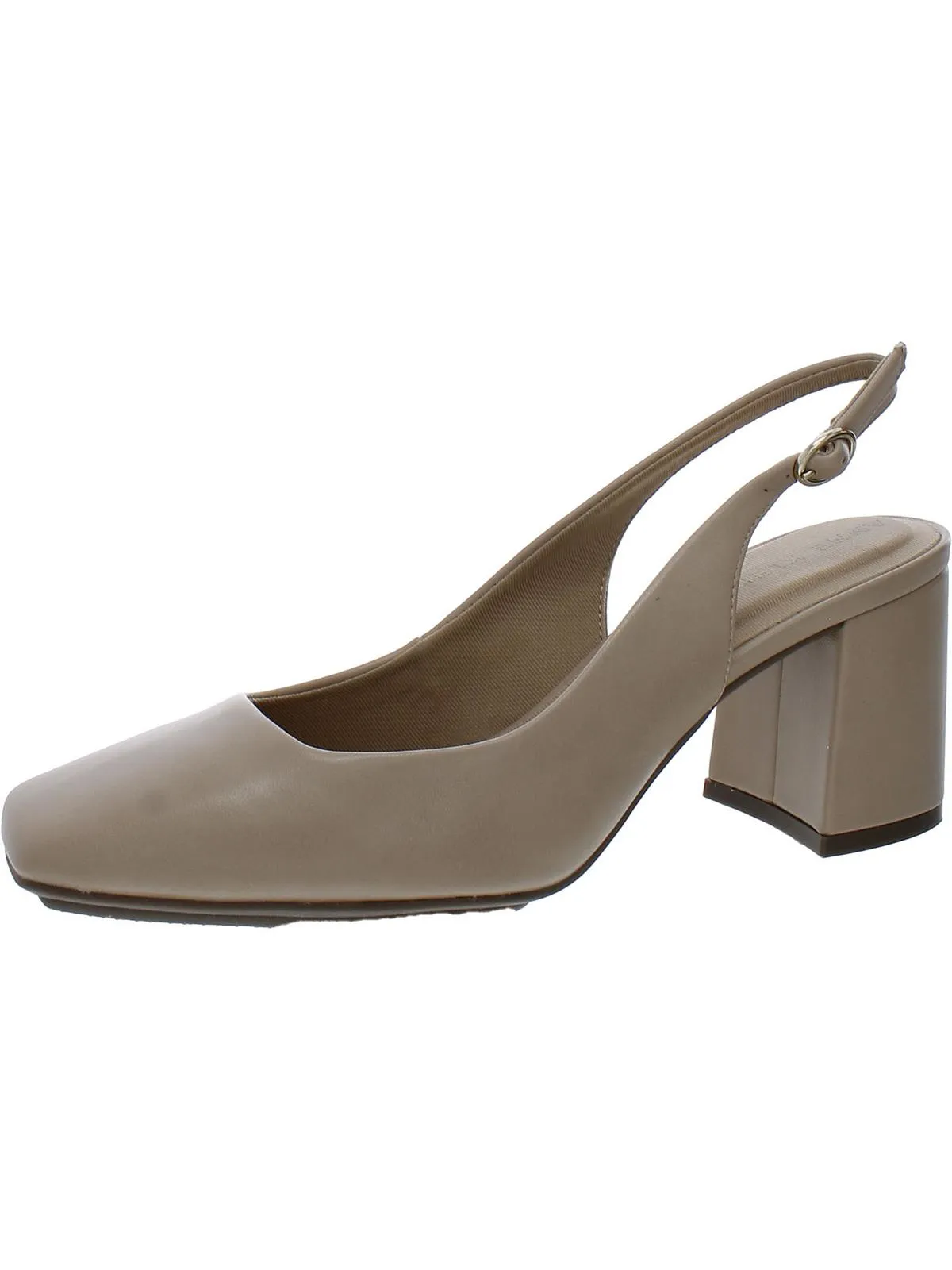 Laney Womens Faux Leather Slip On Slingback Heels