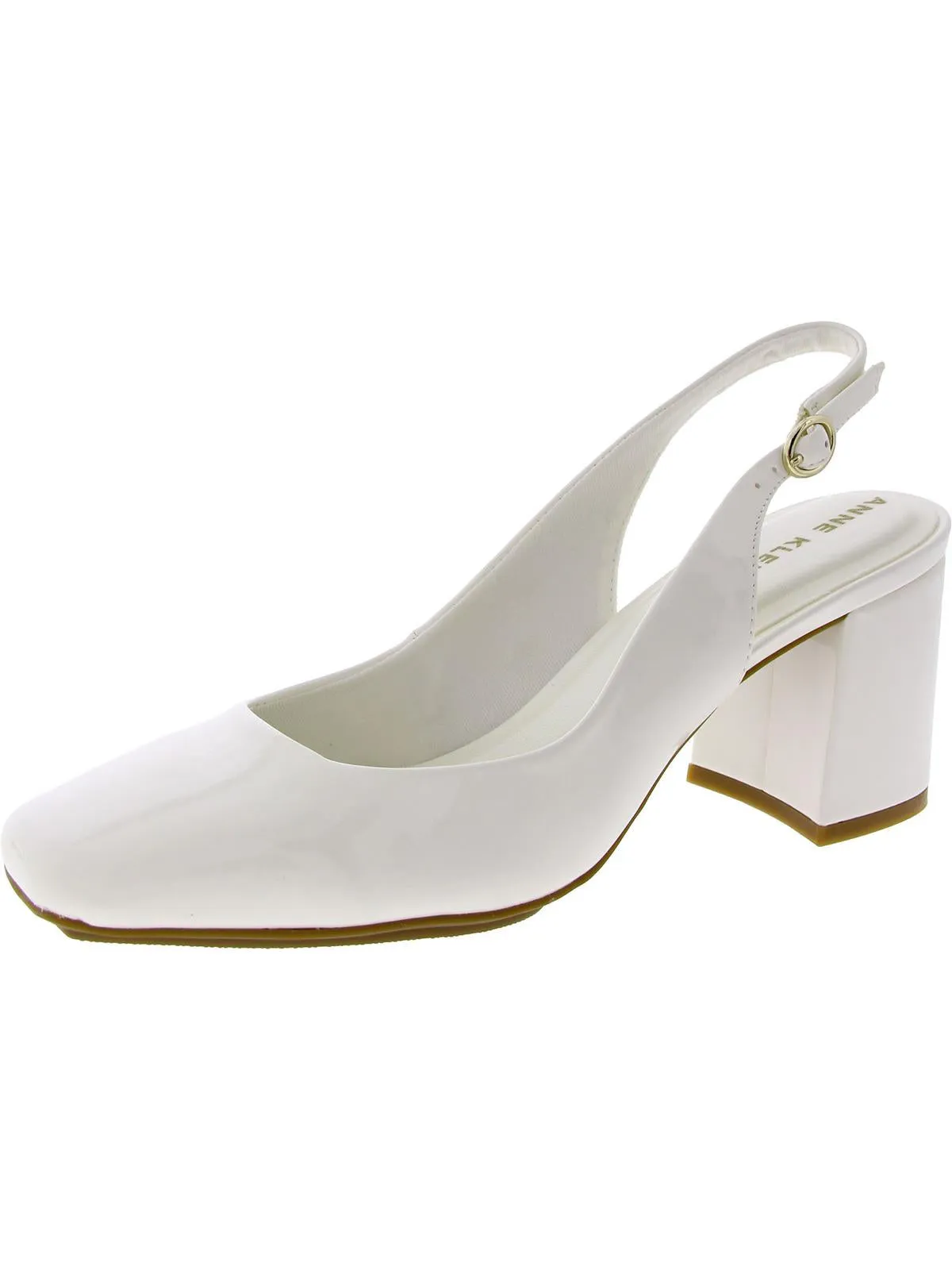 Laney Womens Faux Leather Slip On Slingback Heels