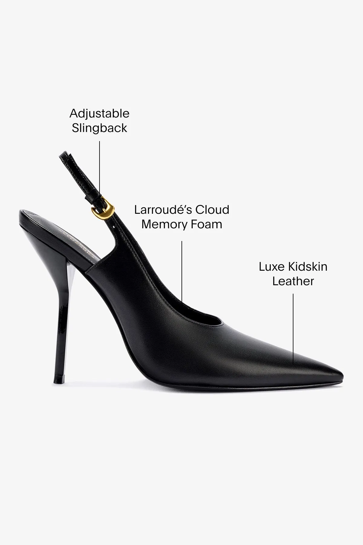 Larroud x Altuzarra Pump In Black Leather