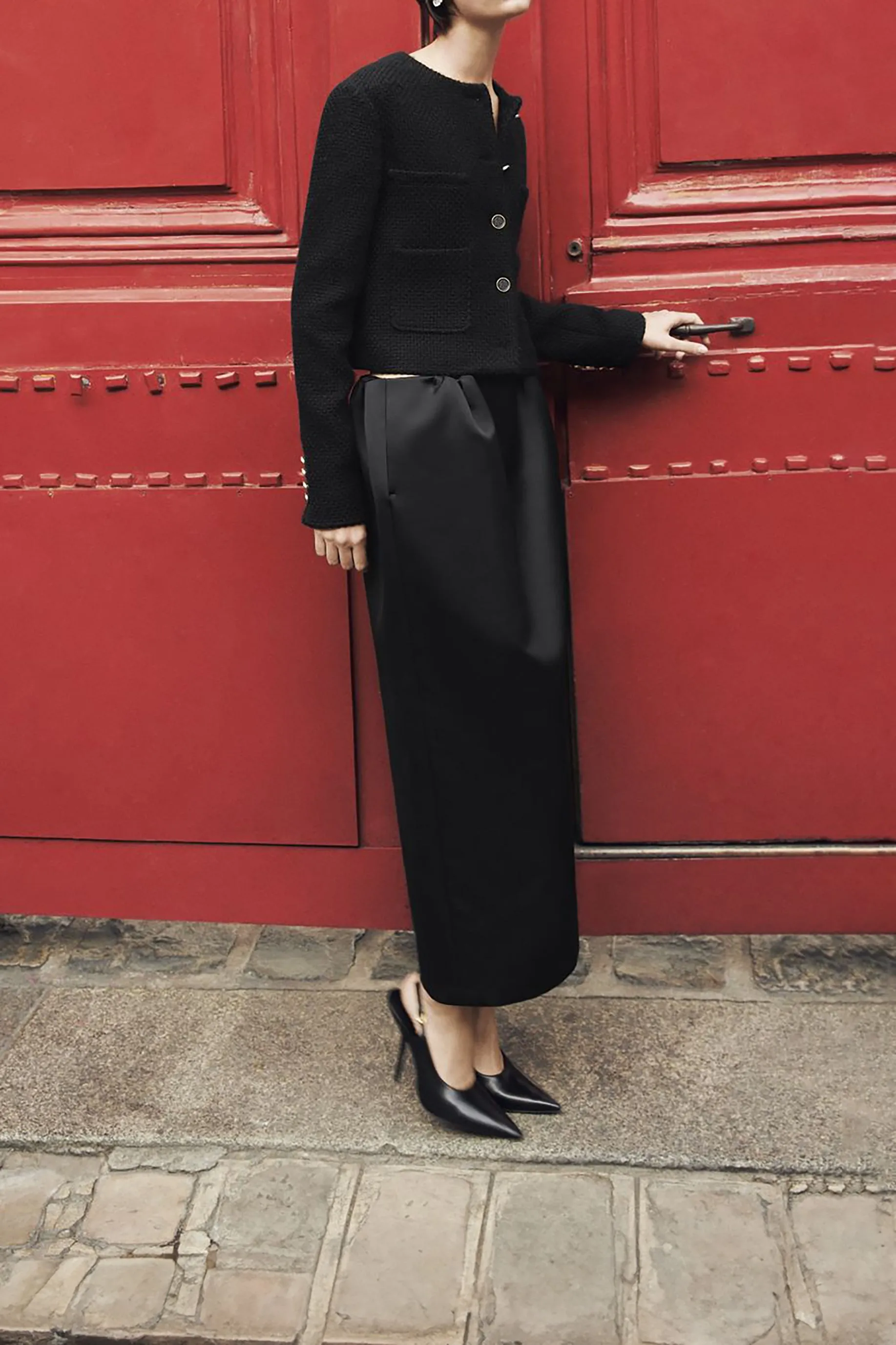 Larroud x Altuzarra Pump In Black Leather