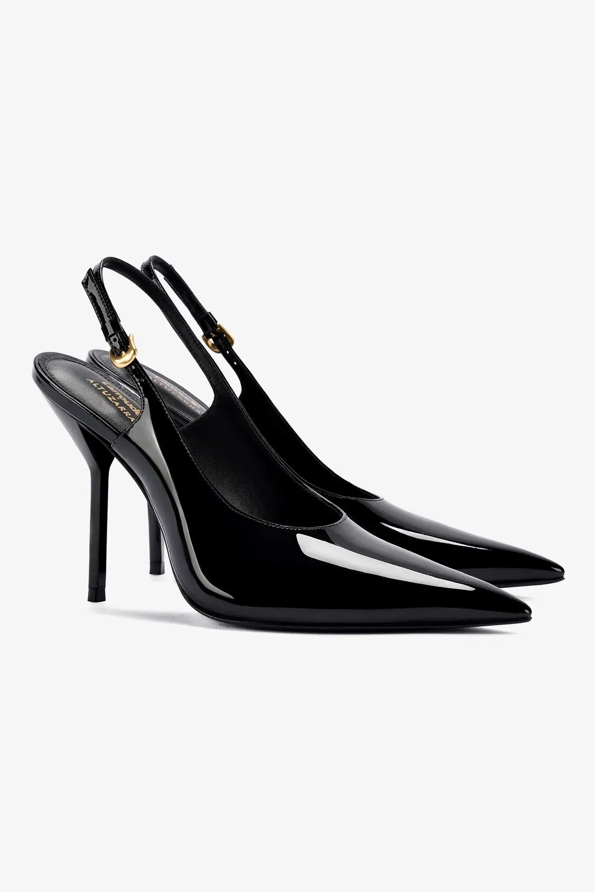 Larroud x Altuzarra Pump In Black Patent Leather