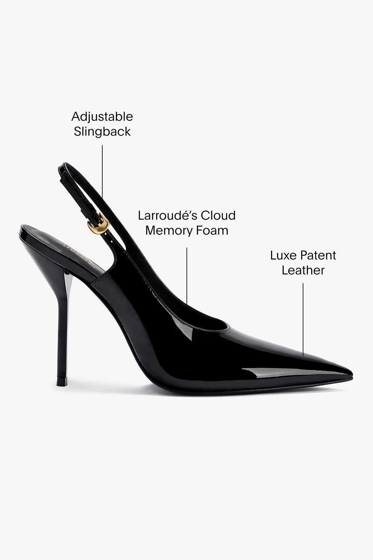 Larroud x Altuzarra Pump In Black Patent Leather