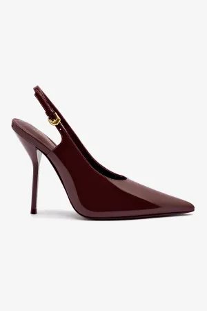 Larroud x Altuzarra Pump In Burgundy Patent Leather