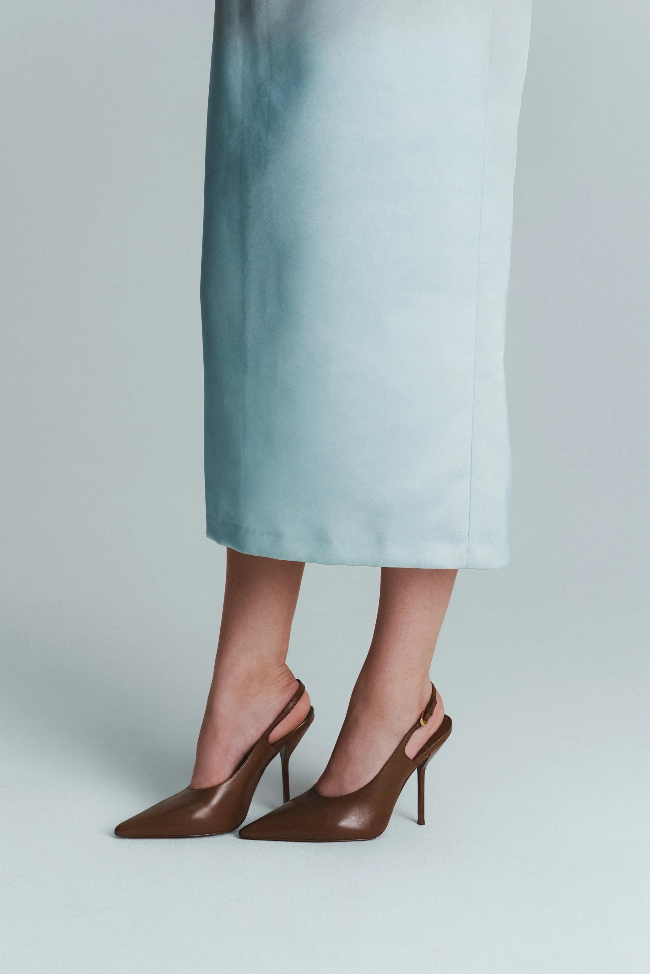 Larroud x Altuzarra Pump In Burnt Umber Leather