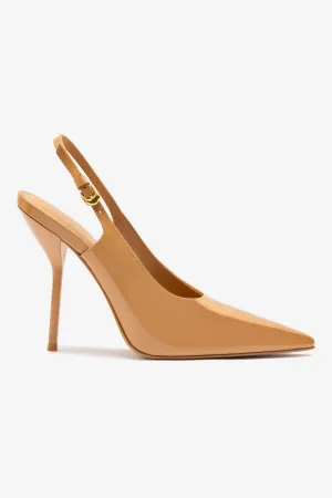 Larroud x Altuzarra Pump In Tan Patent Leather