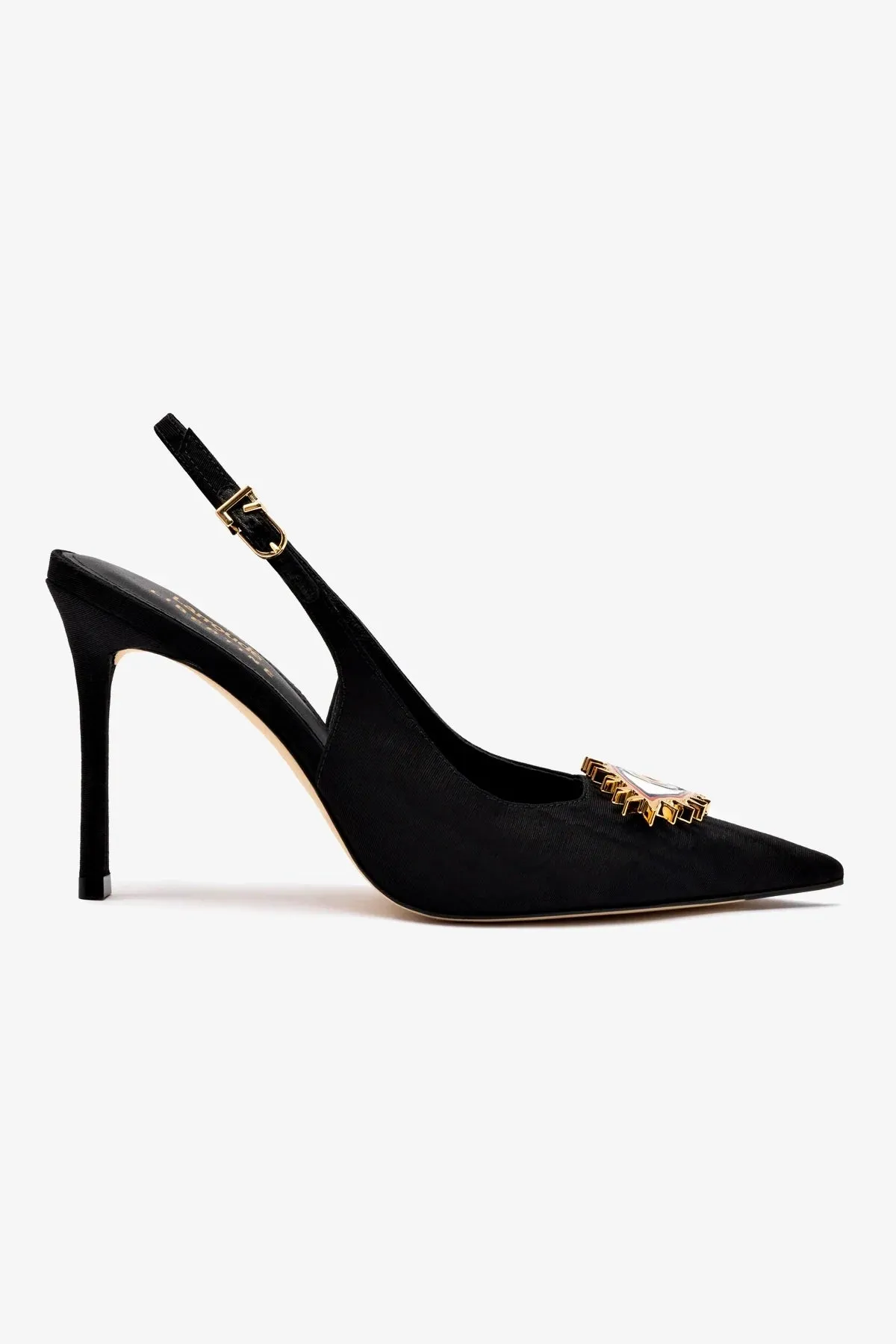 Larroud x Libertine Eye Pump Hi In Black Fabric