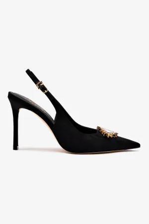 Larroud x Libertine Eye Pump Hi In Black Fabric