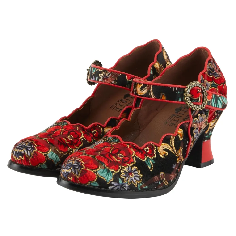 L'artiste By Spring Step Adodora Red Multi Pump (Women's)