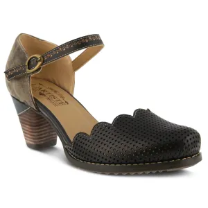 L'Artiste By Spring Step Parchelle Black Multi Leather Heel (Women's)