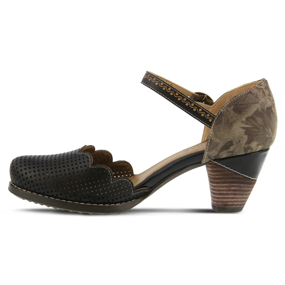 L'Artiste By Spring Step Parchelle Black Multi Leather Heel (Women's)