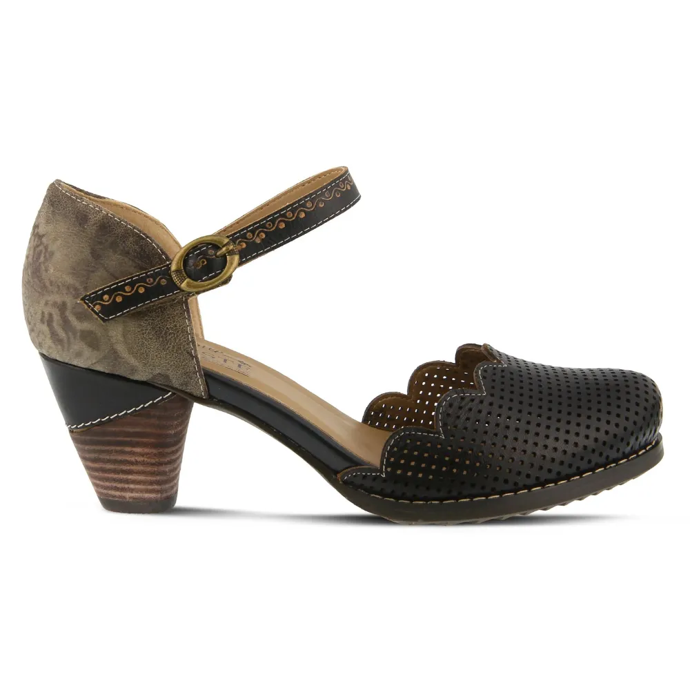 L'Artiste By Spring Step Parchelle Black Multi Leather Heel (Women's)