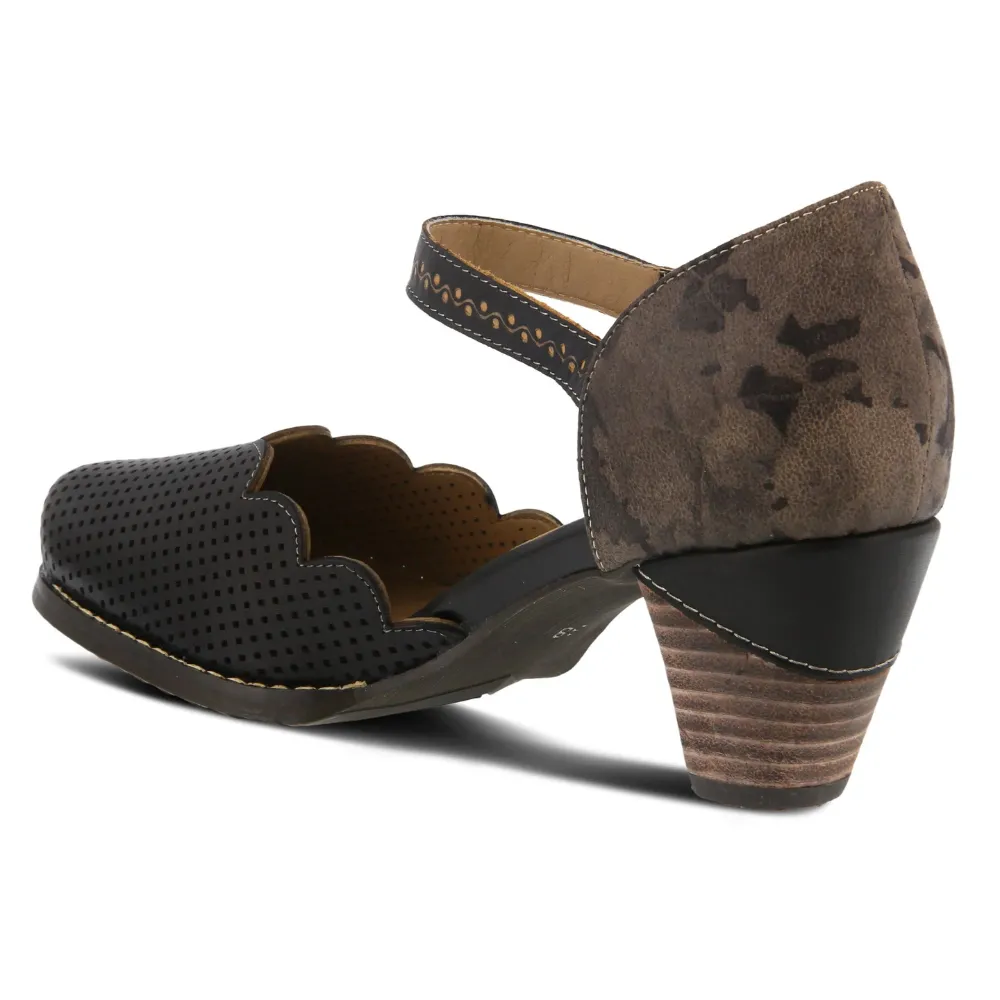 L'Artiste By Spring Step Parchelle Black Multi Leather Heel (Women's)