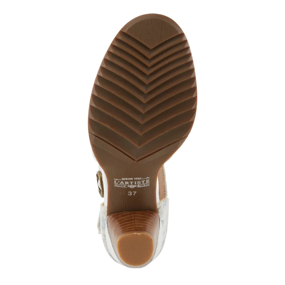 L'Artiste By Spring Step Parchelle White Multi Leather Heel (Women's)