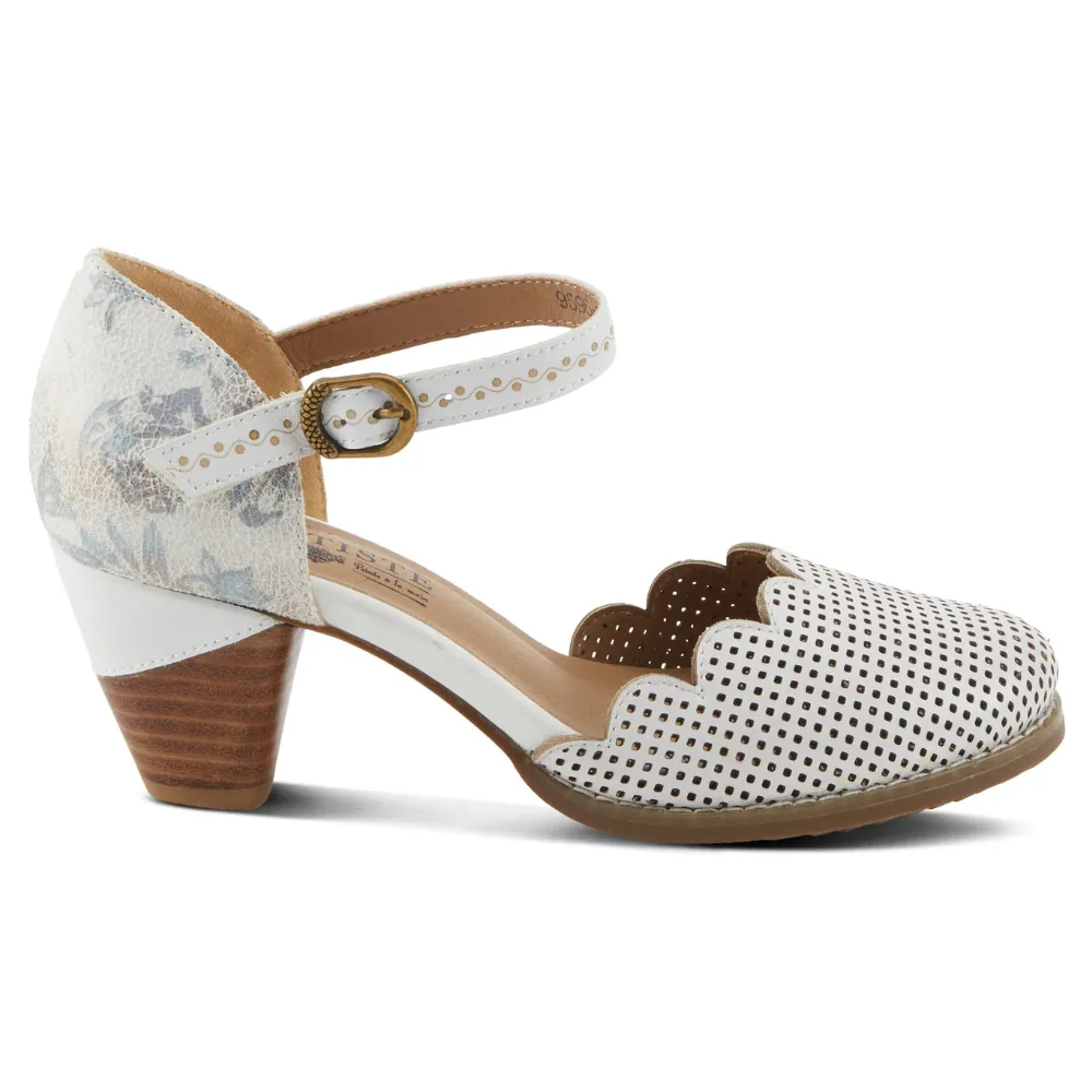 L'Artiste By Spring Step Parchelle White Multi Leather Heel (Women's)