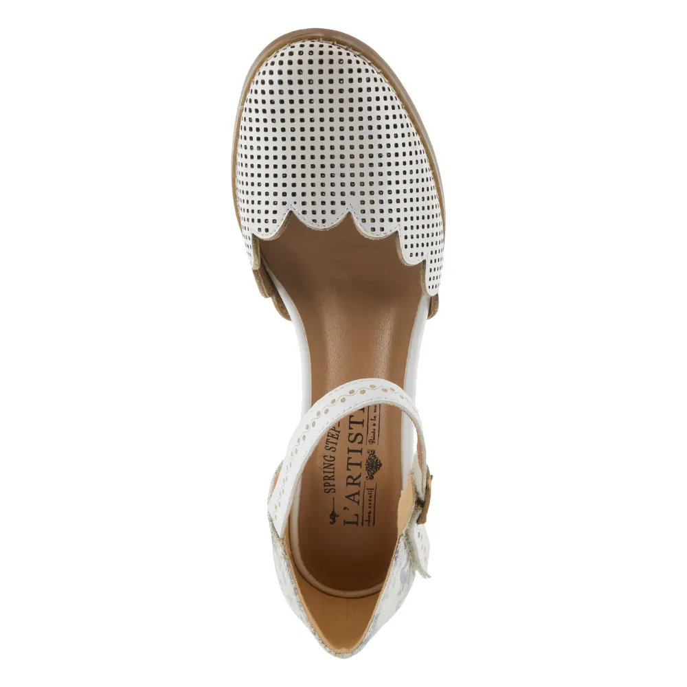 L'Artiste By Spring Step Parchelle White Multi Leather Heel (Women's)