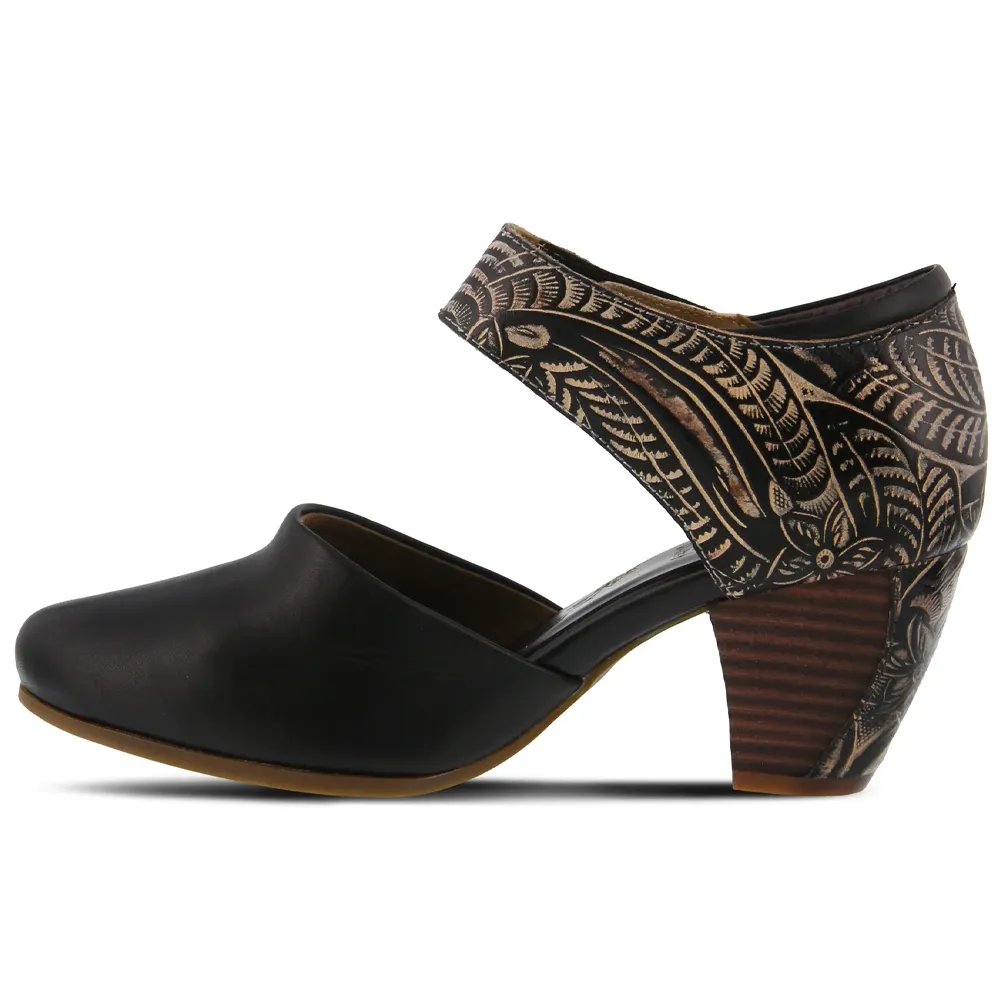 L'Artiste By Spring Step Toolie Black Leather (Women's)