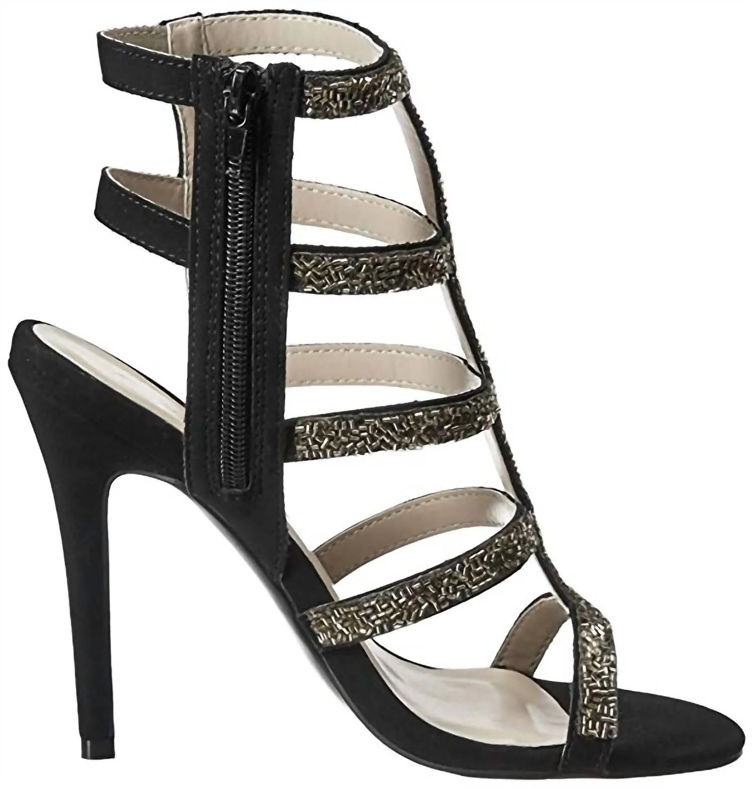Lattice Heel In Black/gold