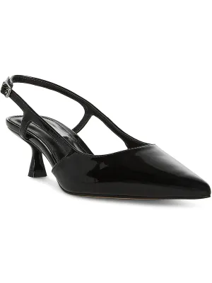 Legaci Womens Patent Cut-Out Slingback Heels