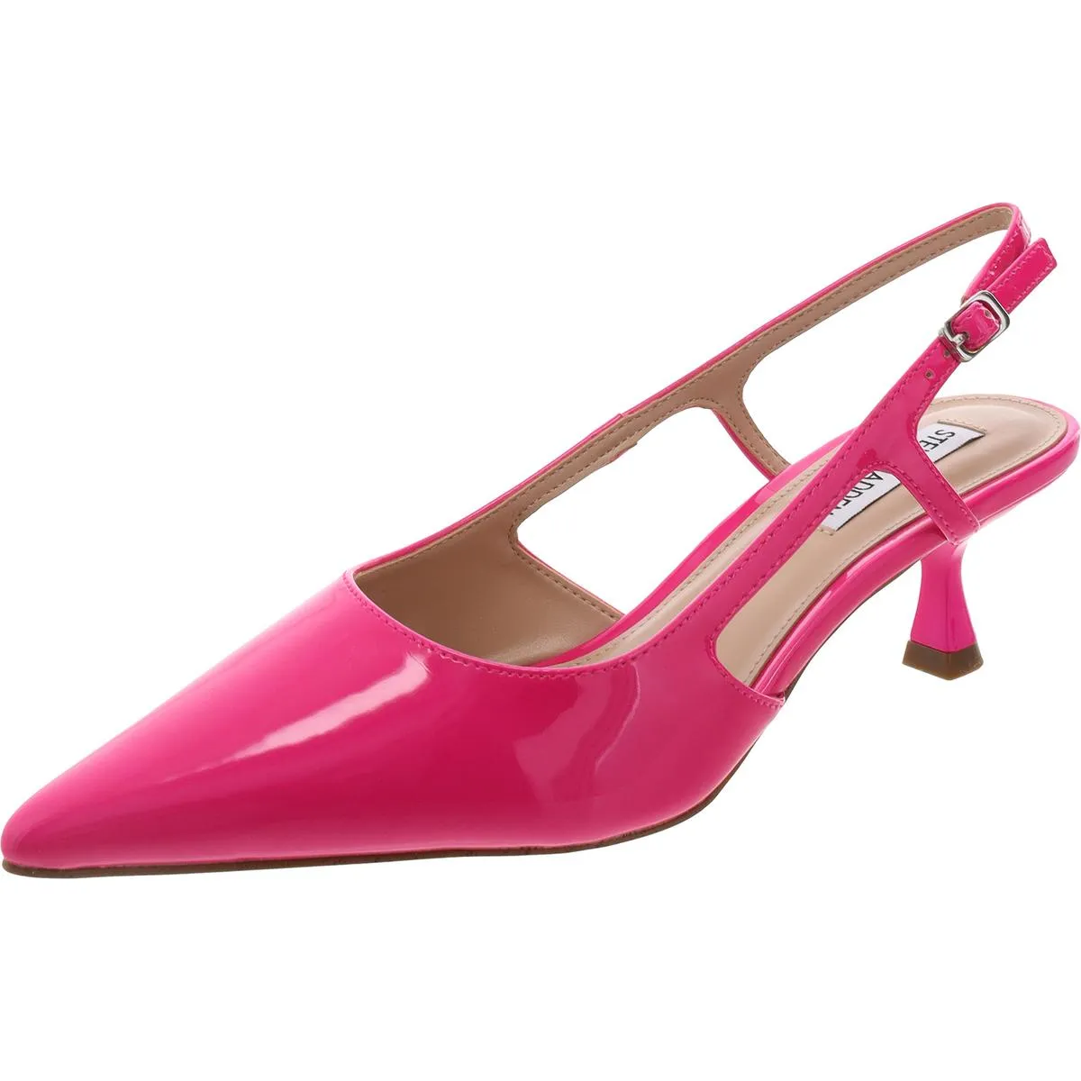 Legaci Womens Patent Cut-Out Slingback Heels