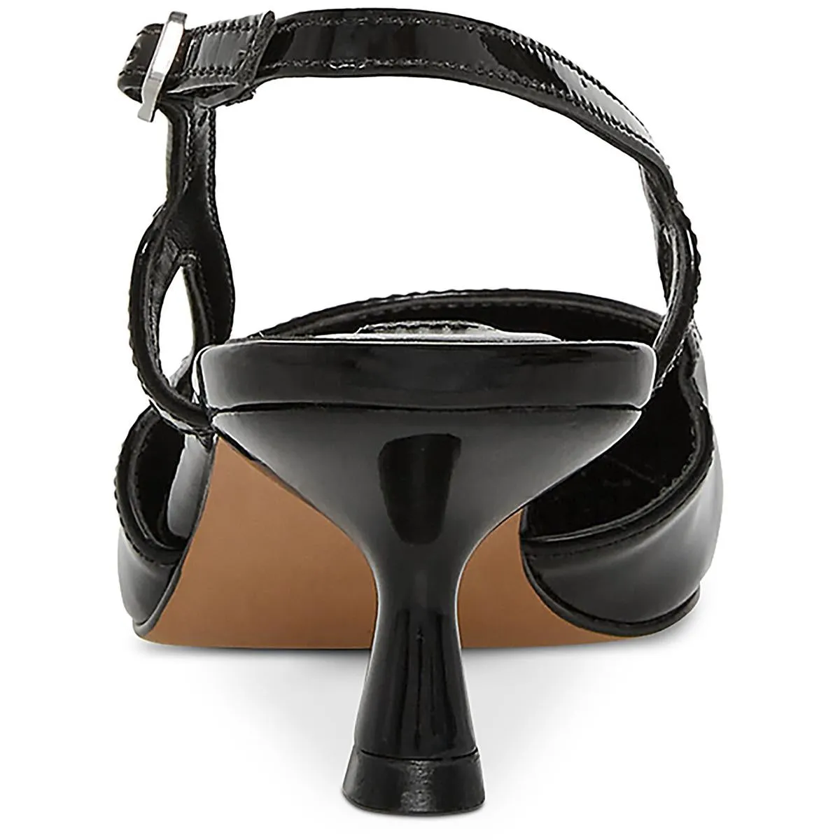 Legaci Womens Patent Cut-Out Slingback Heels