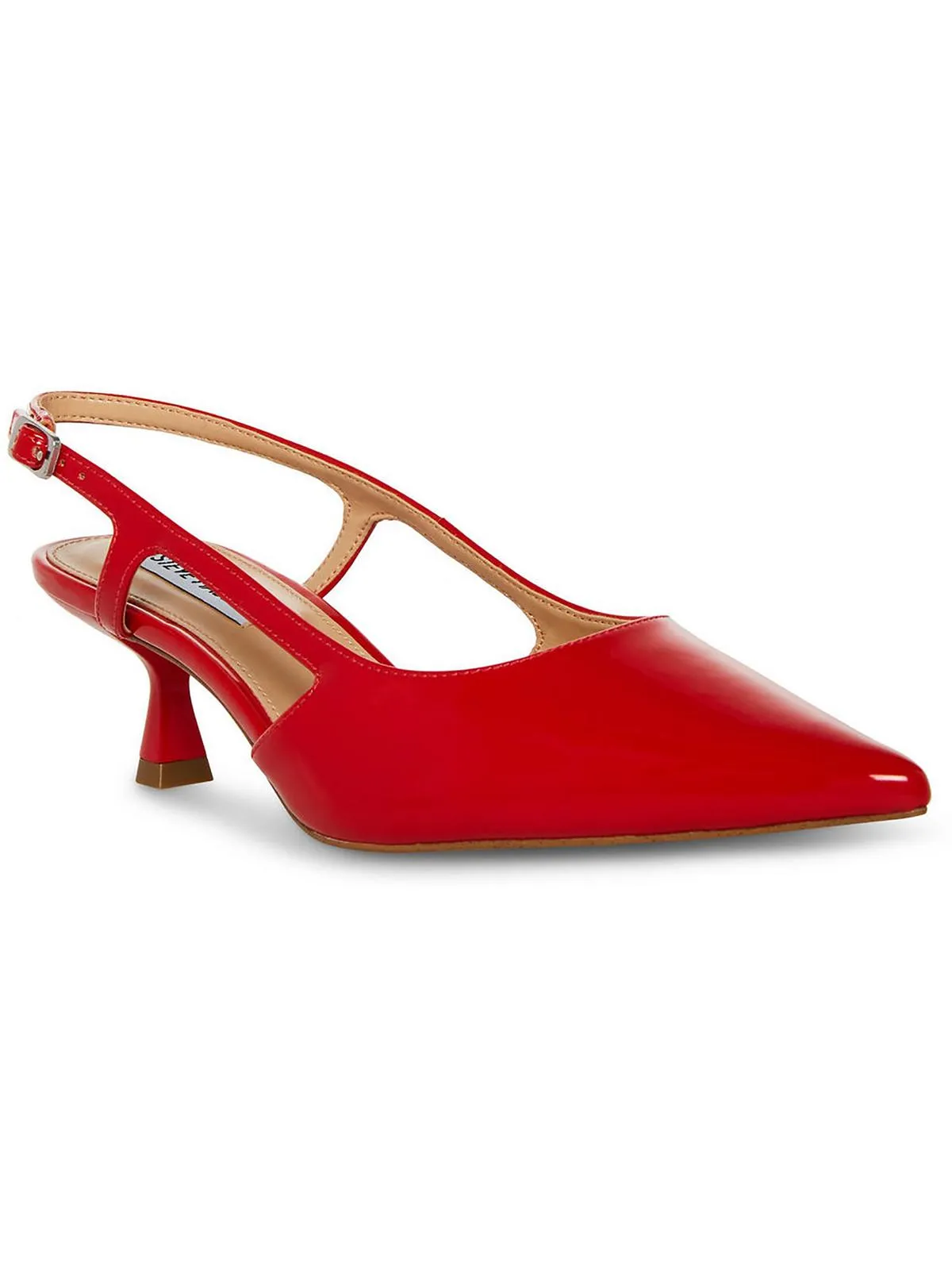 Legaci Womens Patent Cut-Out Slingback Heels