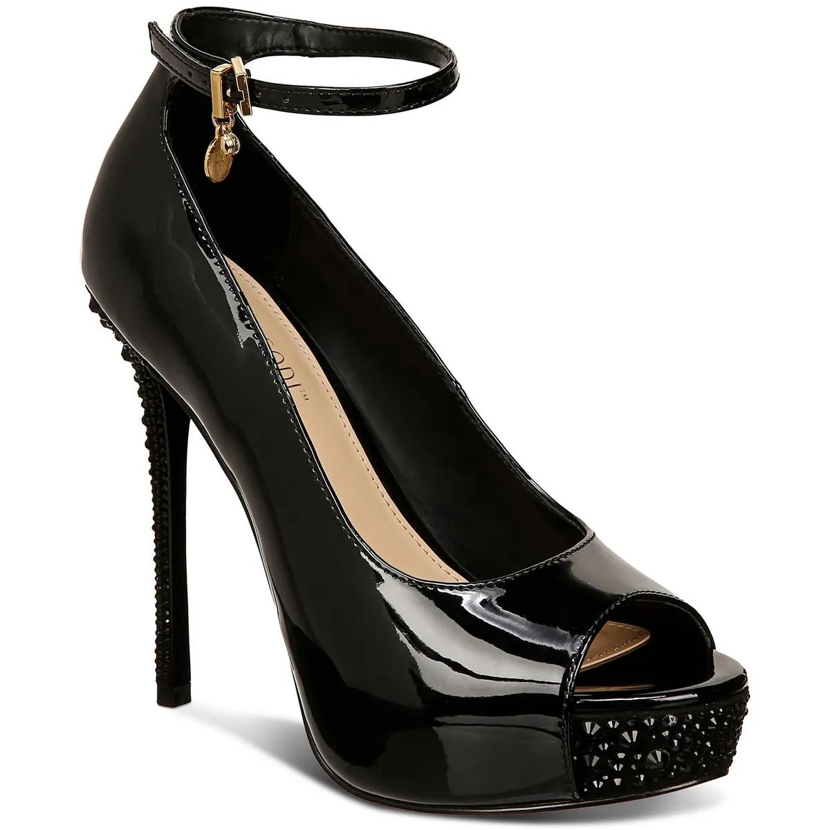Libbie Womens Embellished Ankle Strap