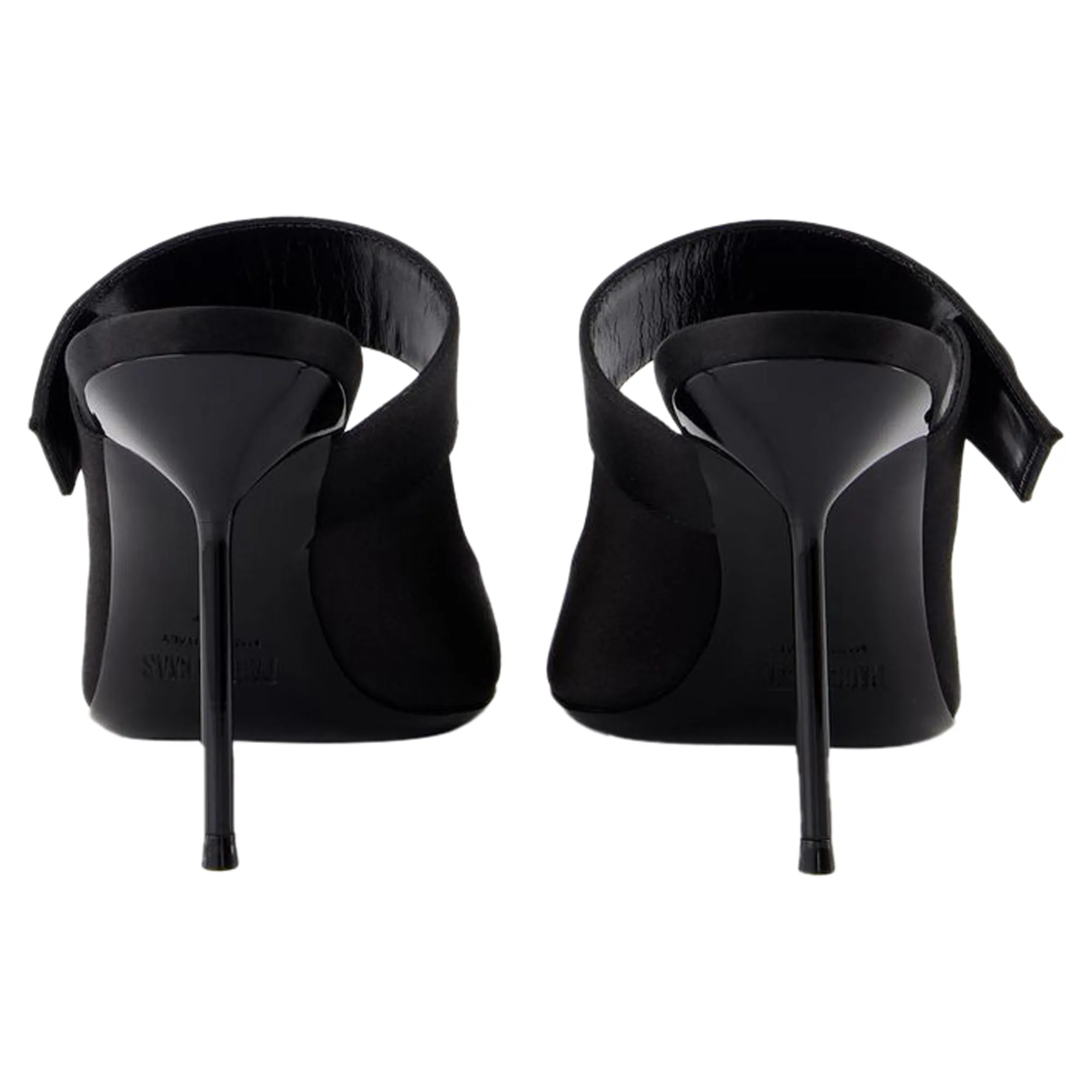 Lidia Couture Sabot 90 Pumps - Paris Texas - Silk - Black
