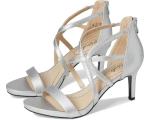 LifeStride Masquerade I2937S1-020 Sandals Women's 10 Silver Stiletto Heels ZPO25 (Silver,10)
