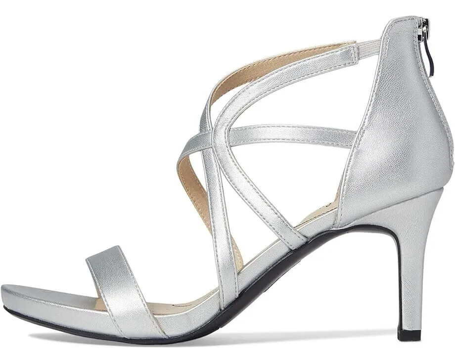 LifeStride Masquerade I2937S1-020 Sandals Women's 10 Silver Stiletto Heels ZPO25 (Silver,10)