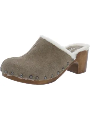 LIVID Womens Pointed Toe Block Heel Mules