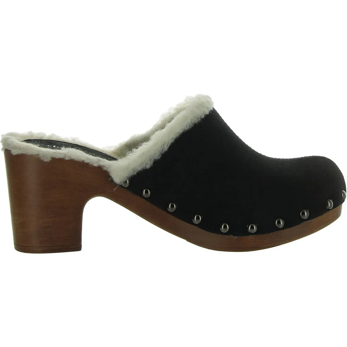 LIVID Womens Pointed Toe Block Heel Mules