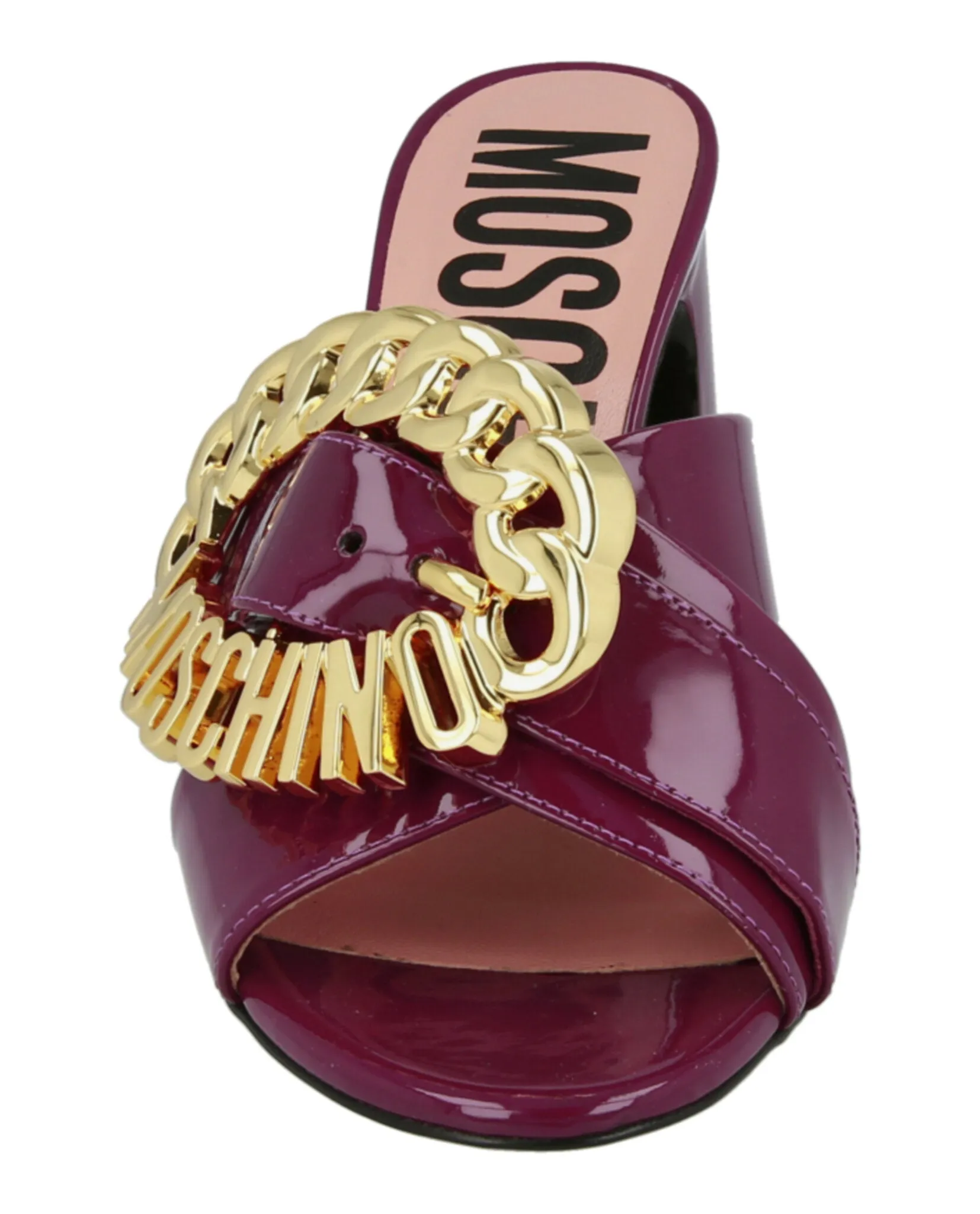 Logo Buckle Heel Sandals