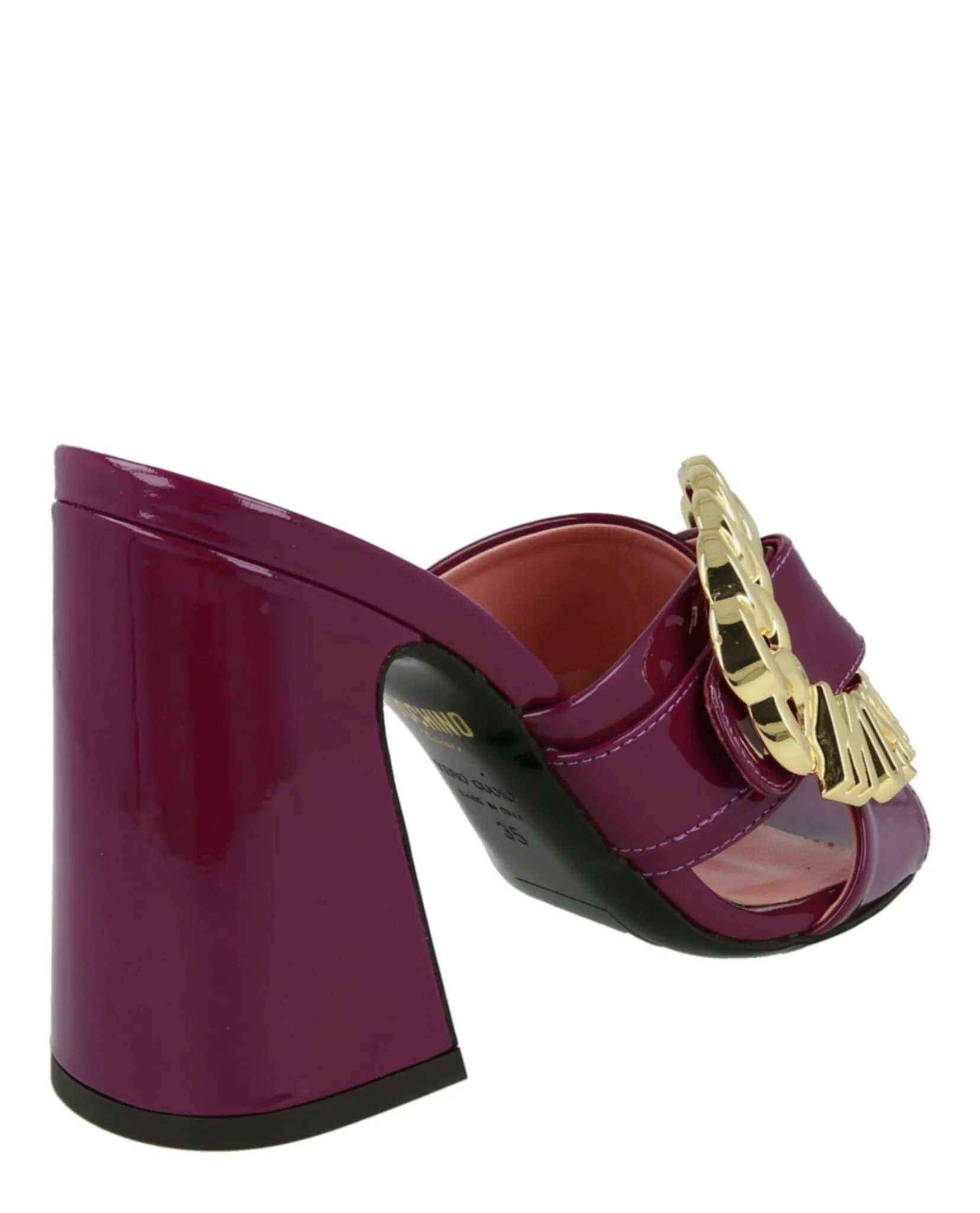 Logo Buckle Heel Sandals