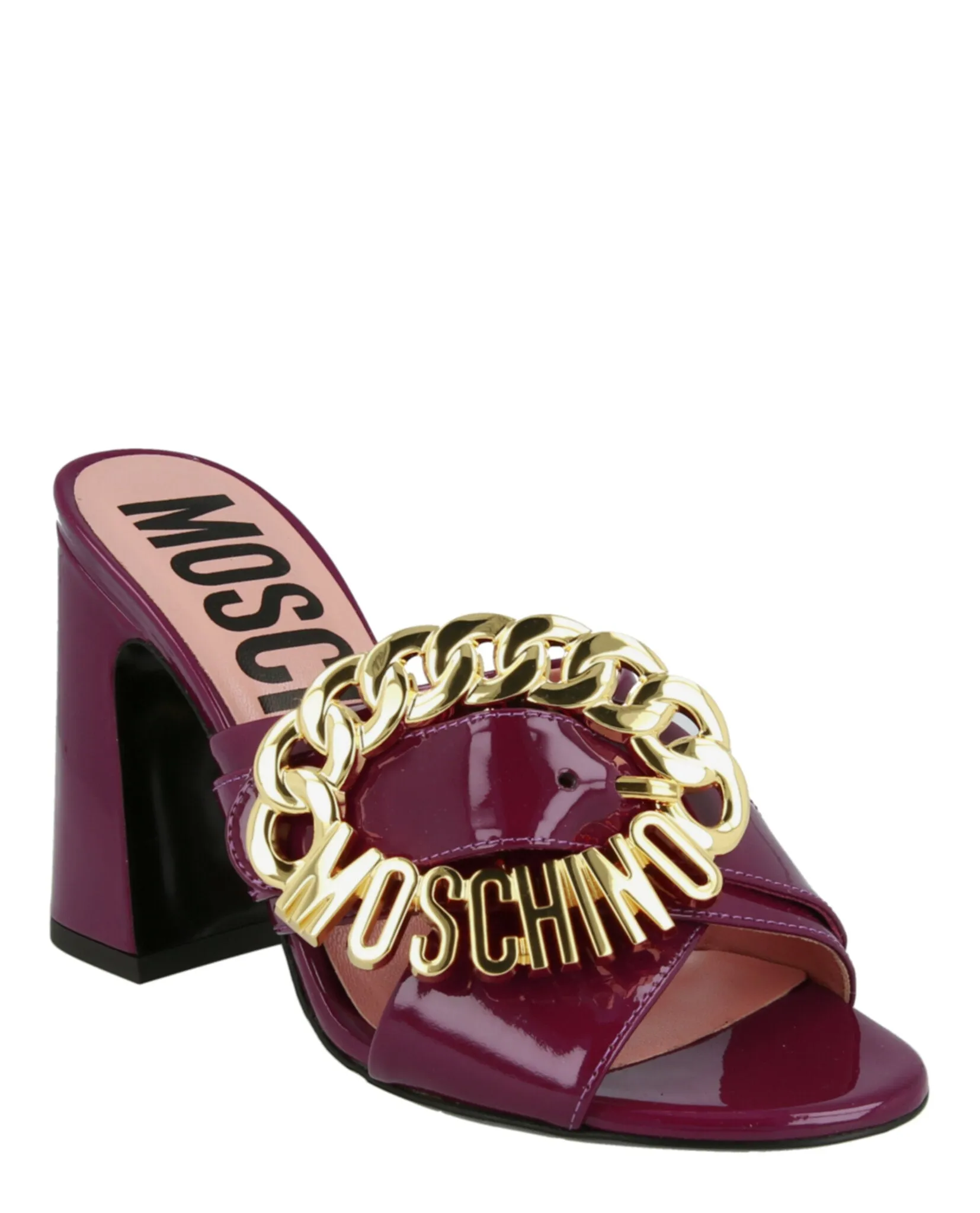 Logo Buckle Heel Sandals