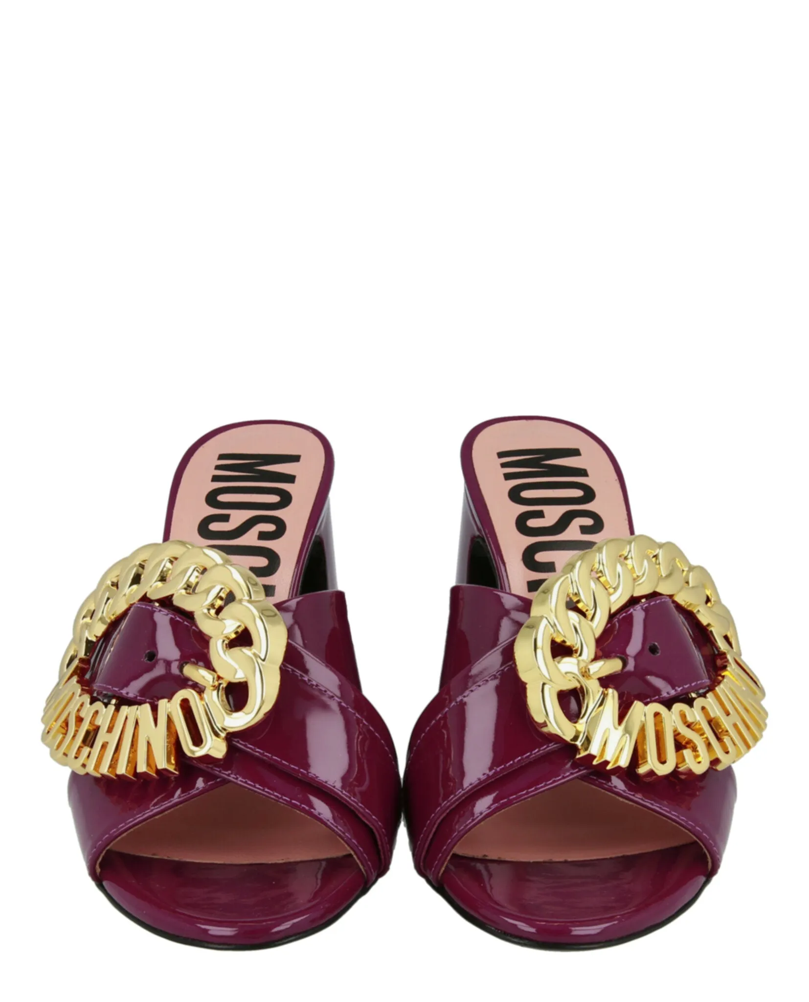 Logo Buckle Heel Sandals