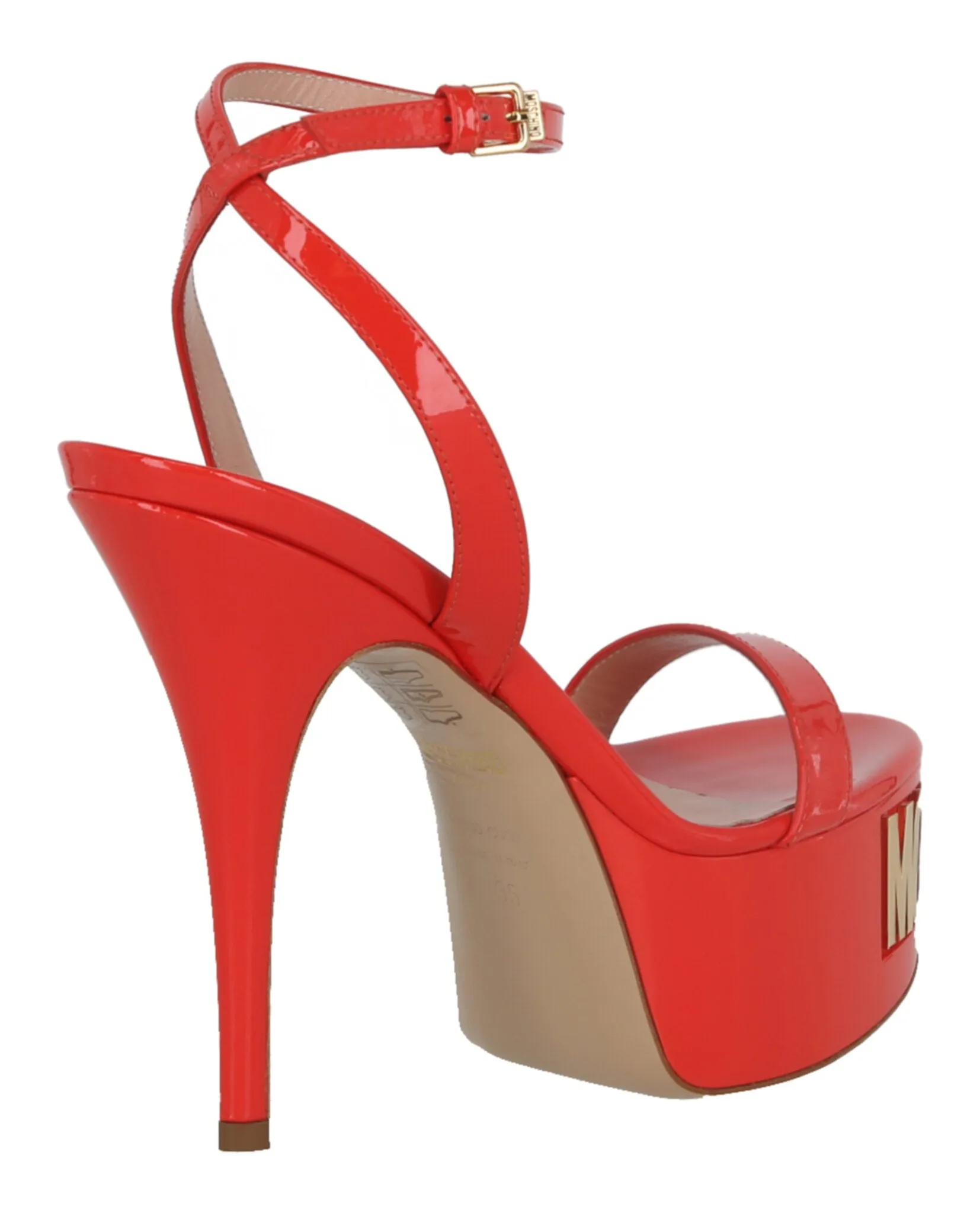 Logo-Letter Patent Leather Platform Pump