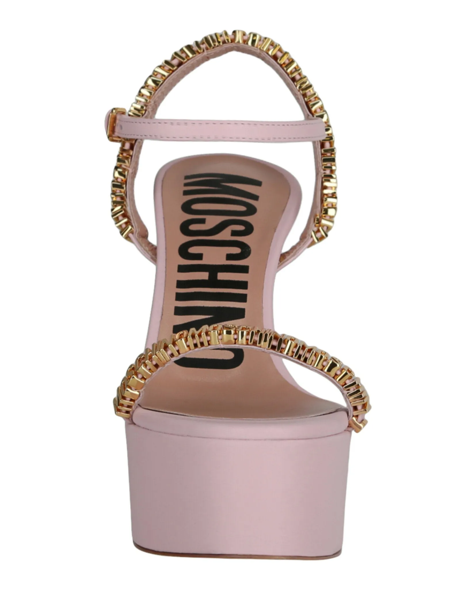 Logo Lettering Platform Heel Sandals