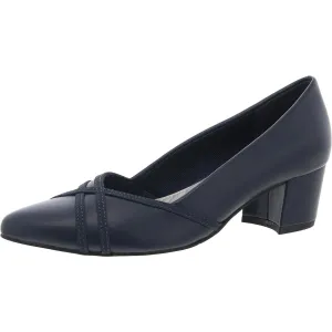 Lotus Womens Block Heel Faux Leather Pumps