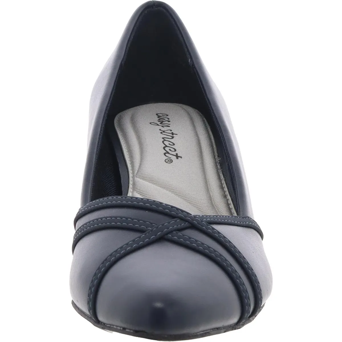 Lotus Womens Block Heel Faux Leather Pumps
