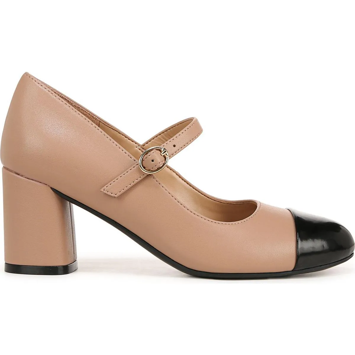 Lovable Womens Metallic Faux Leather Mary Jane Heels