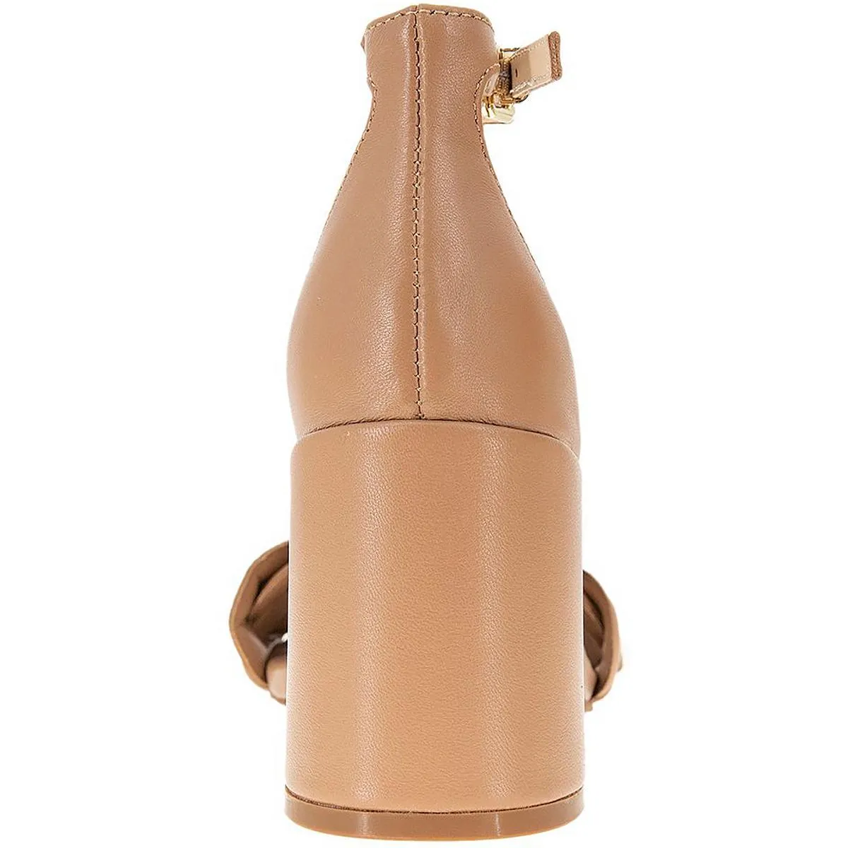 Luisa Womens Leather Almond Toe Block Heels
