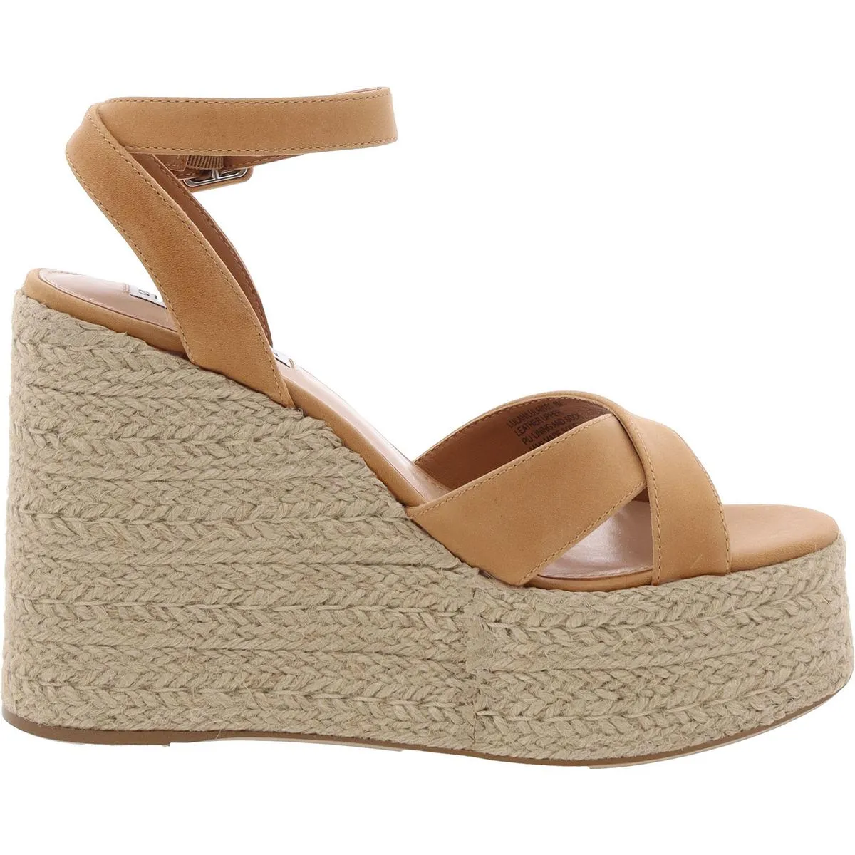 Lulah Womens Leather Espadrille Ankle Strap