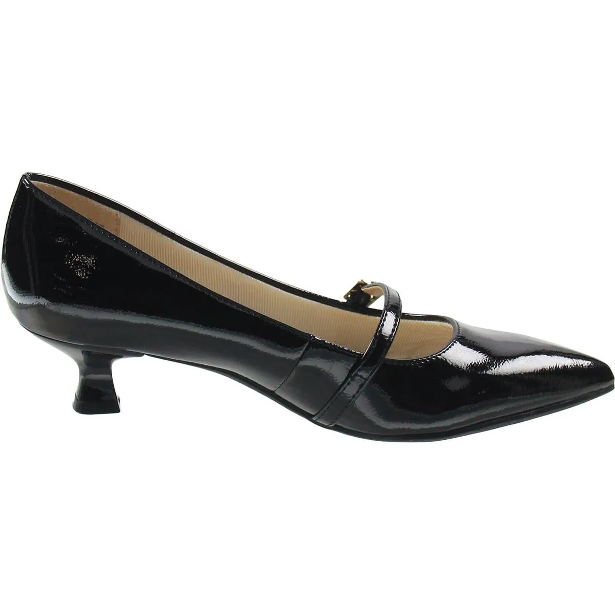 Madelyn Womens Adjustable Patent Mary Jane Heels