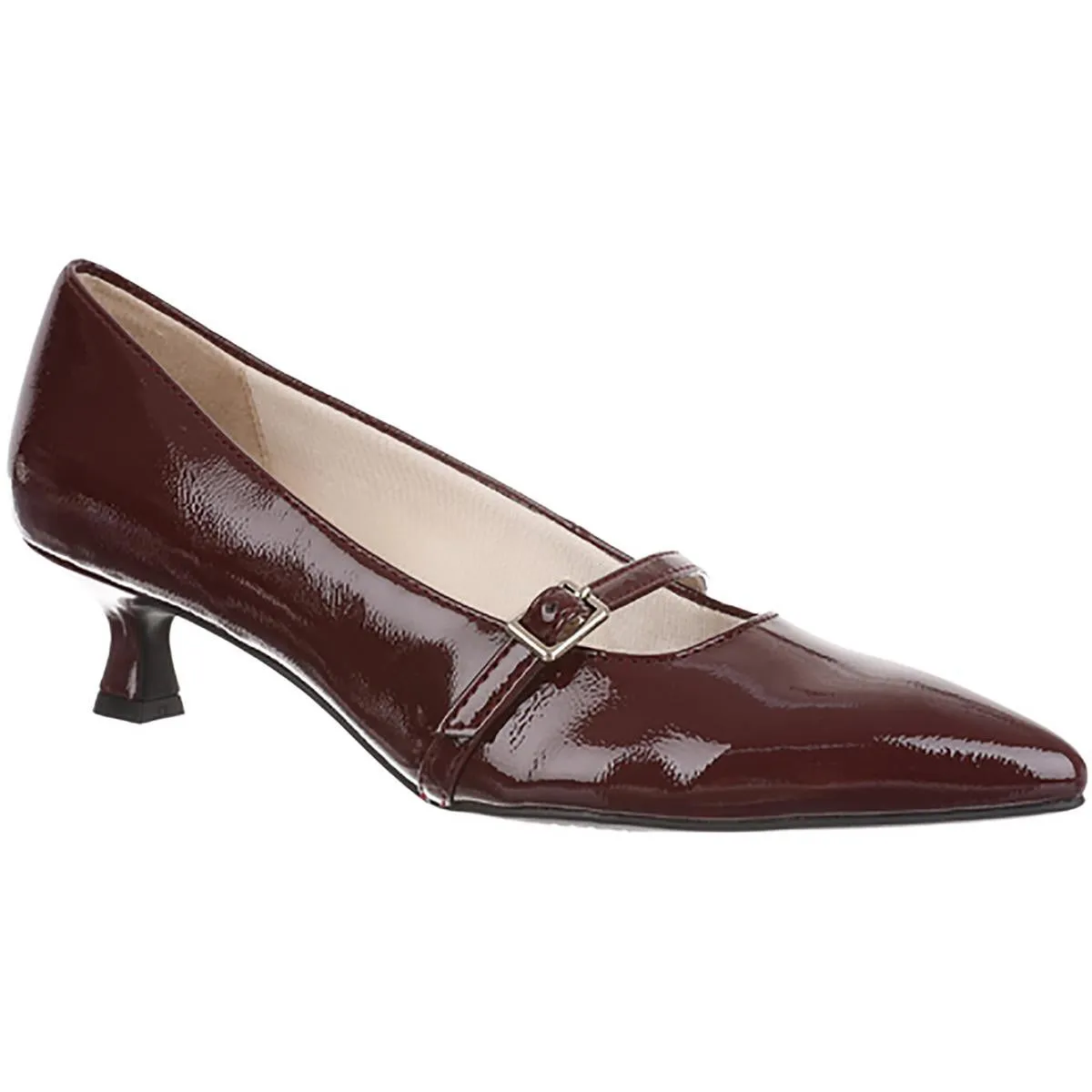 Madelyn Womens Adjustable Patent Mary Jane Heels