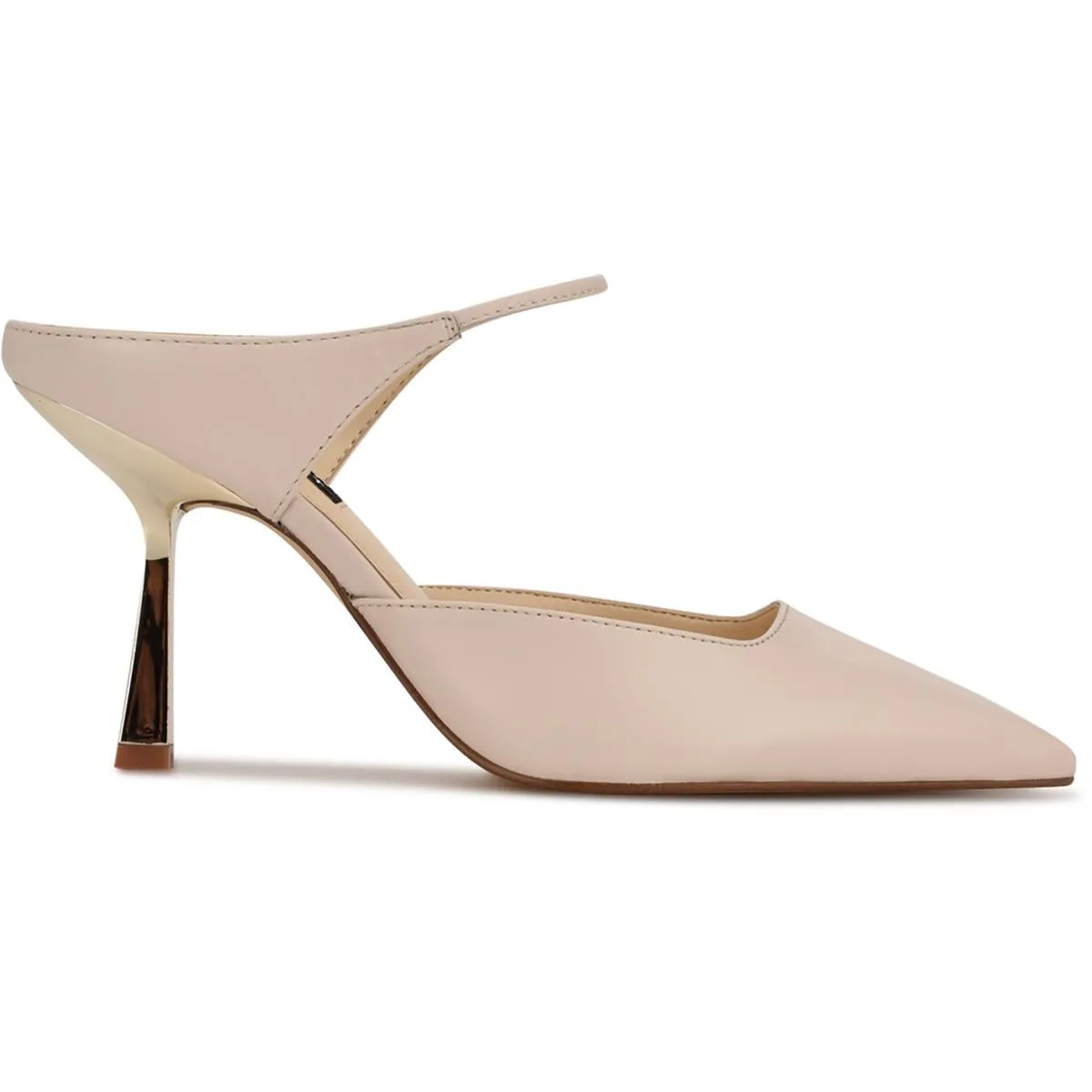 Madys Womens Leather Pointed Toe Mules
