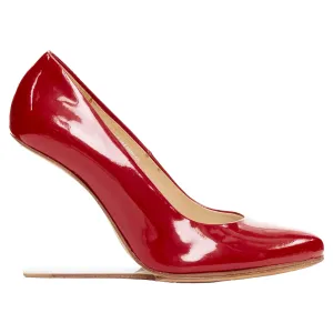 Maison Margiela H&M Invisible Red patent leather perspex clear heel pumps